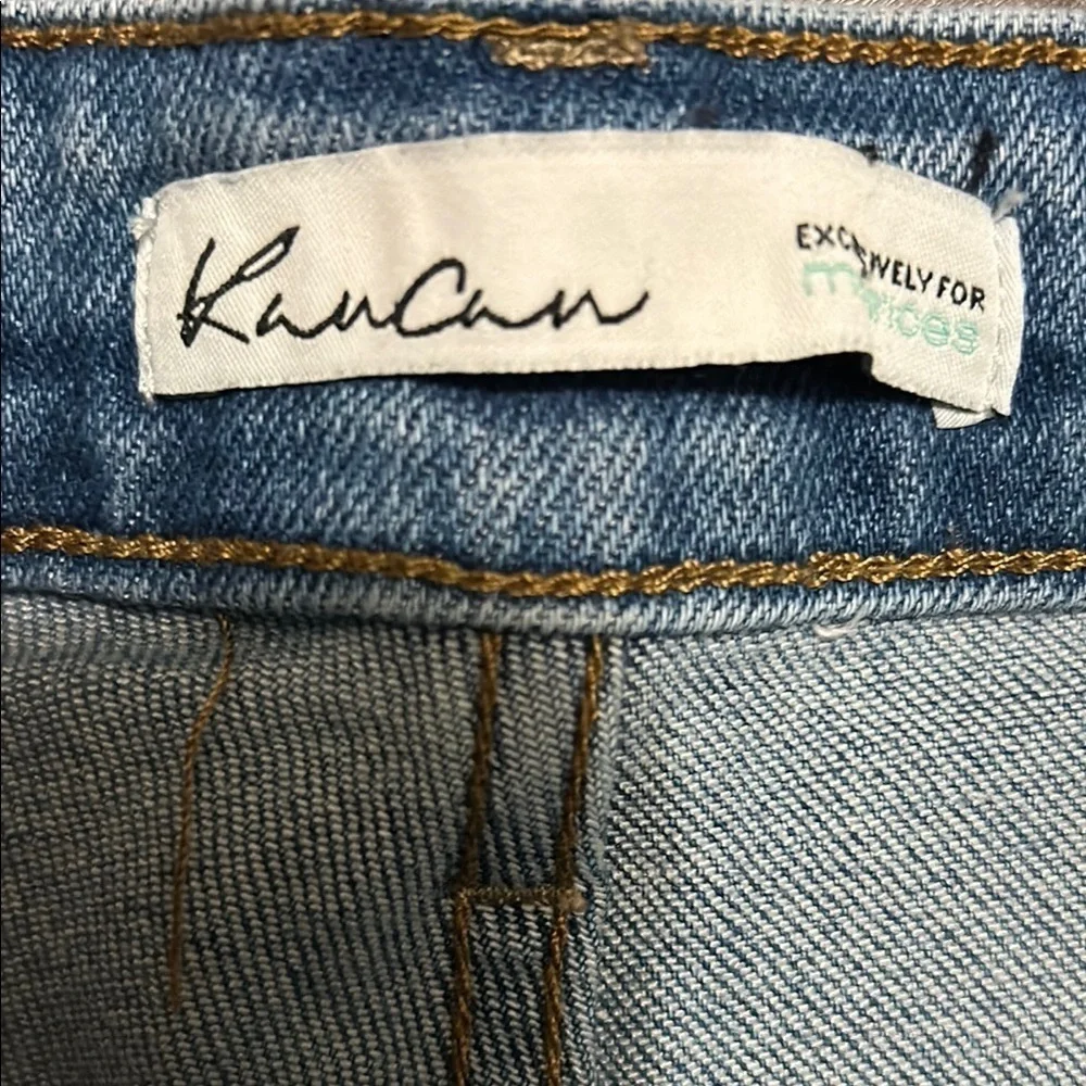 KanCan Blue Jean Shorts with Distressed Frayed Hem
